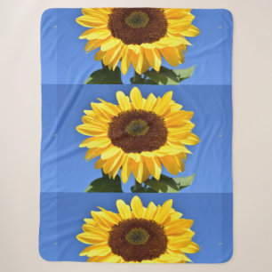 SUNFLOWERS Sherpa Blanket