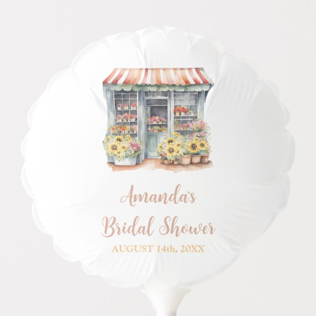 Sunflowers She's Off The Market Bridal Shower Balloon (Front)