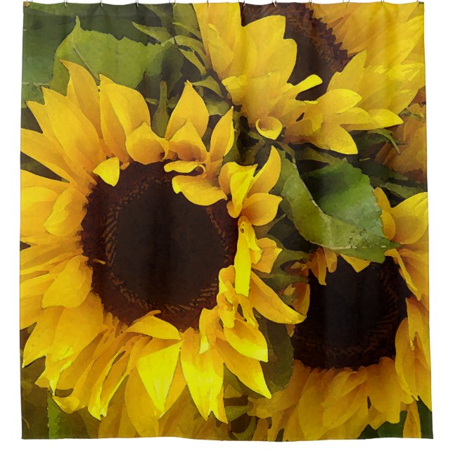 Sunflowers Shower Curtain (Front)