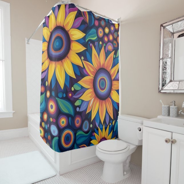Sunflowers Shower Curtain (In Situ)