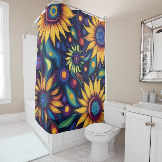 Sunflowers Shower Curtain (In Situ)