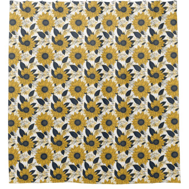 Sunflowers Shower Curtain (Front)