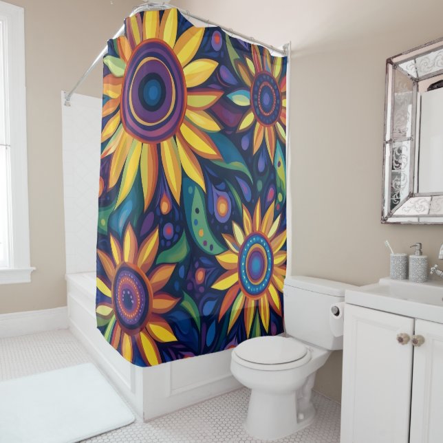 Sunflowers Shower Curtain (In Situ)