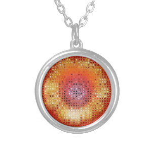 SUNFLOWERS SILVER PLATED NECKLACE