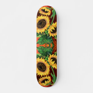 Sunflowers Skateboard Painted