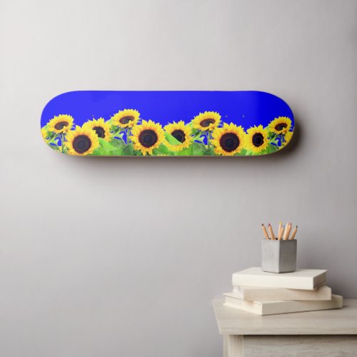 Sunflowers Skateboard _ Ukraine Flag Colors