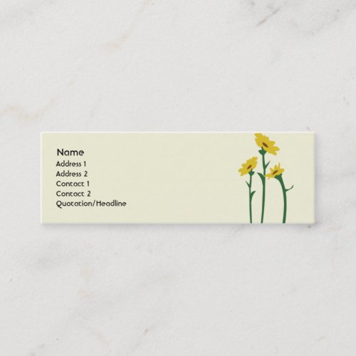 Sunflowers - Skinny Business Card Templates