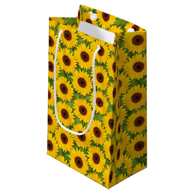 Sunflowers Small Gift Bag (Front Angled)
