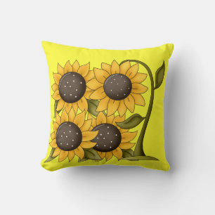 Sunflowers Springtime Throw Pillow Home Decor