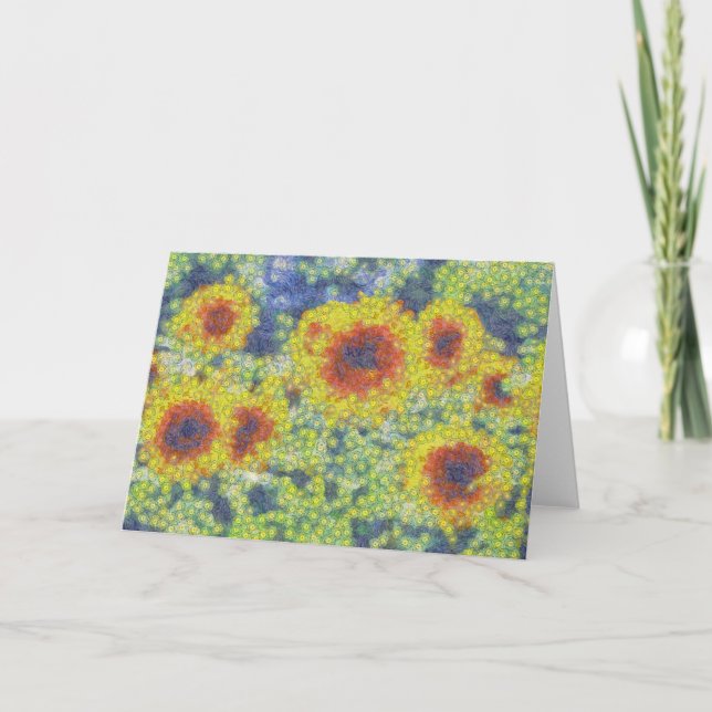Sunflowers Starry Night Card (Front)