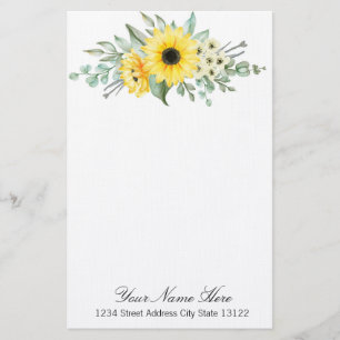 Sunflowers Stationery