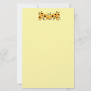 Sunflowers Stationery Paper