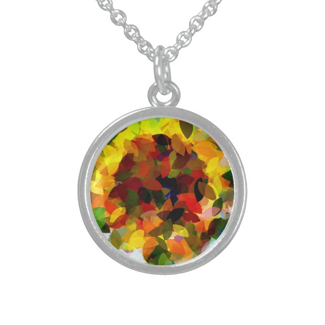 SUNFLOWERS STERLING SILVER NECKLACE (Front)
