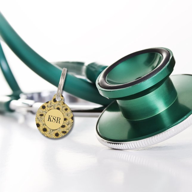 Sunflowers Stethoscope ID Tag (Creator Uploaded)