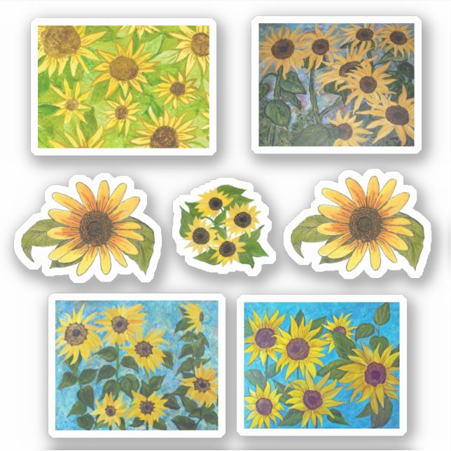 Sunflowers Sticker (Front)