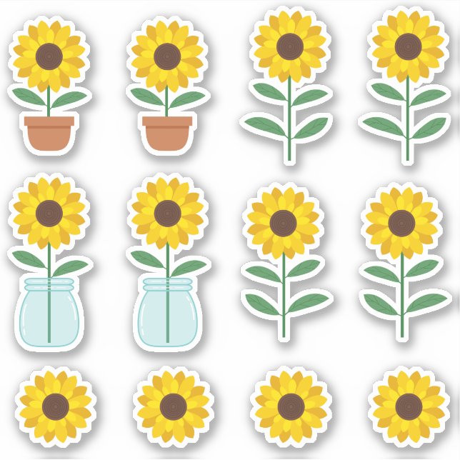 Sunflowers Sticker (Front)