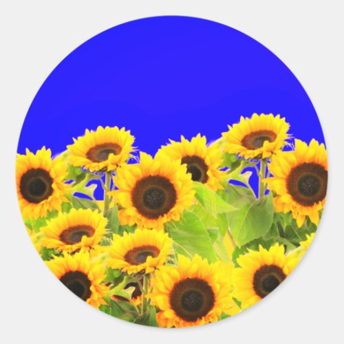 Sunflowers Sticker Ukraine Flag Colors _ Freedom