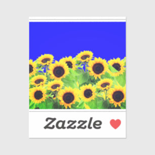 Sunflowers Sticker Ukrainian Flag Colors - Freedom