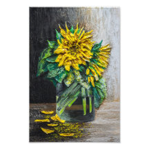 Sunflowers Still Life Acrylic Painting