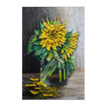 Sunflowers Still Life Acrylic Painting