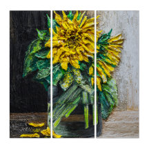 Sunflowers Still Life Acrylic Painting