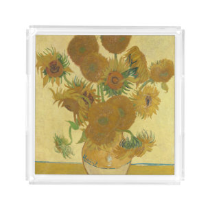 Sunflowers, Still Life Oil Painting, Van Gogh Acrylic Tray