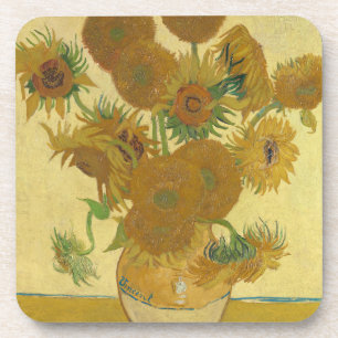 Sunflowers, Still Life Oil Painting, Van Gogh Beverage Coaster