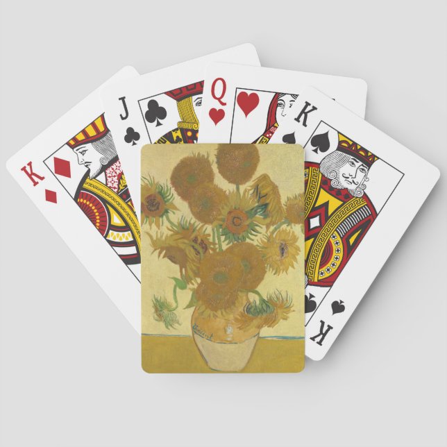 Sunflowers, Still Life Oil Painting, Van Gogh Poker Cards (Back)