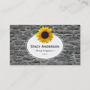 Sunflowers   Stone Business Card