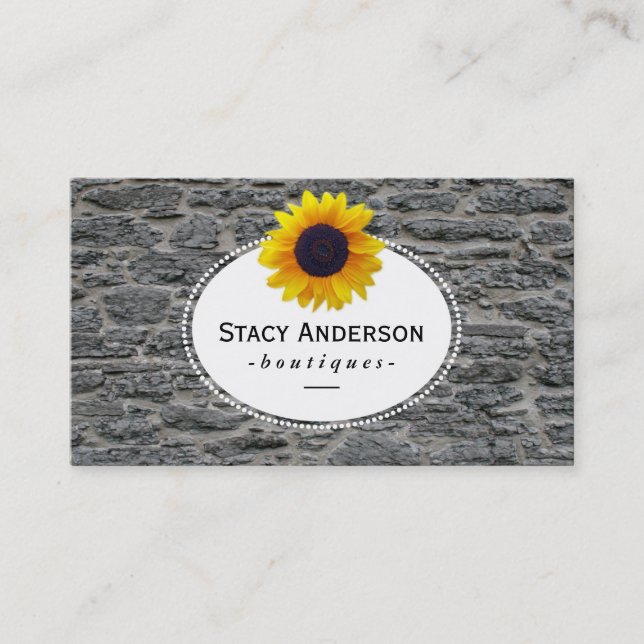 Sunflowers | Stone Business Card (Front)