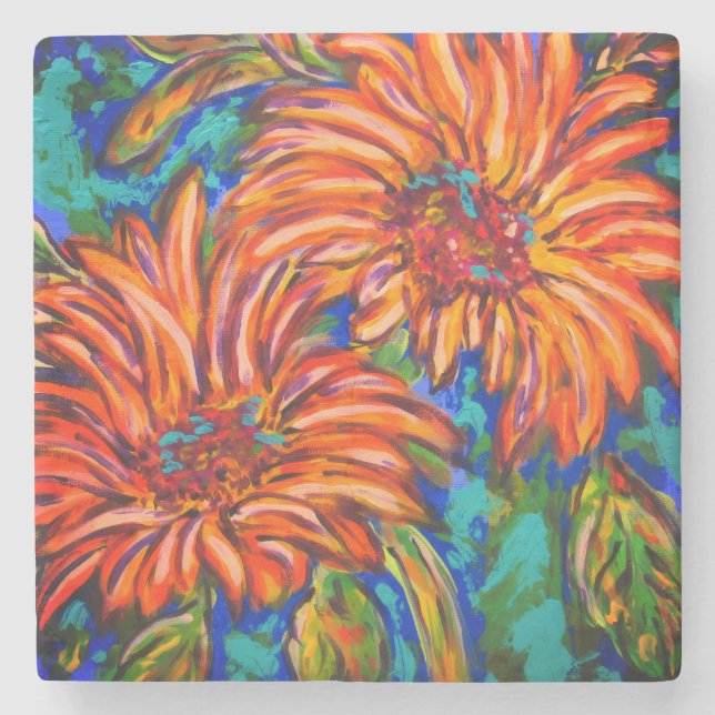 Sunflowers Stone Coaster (Front)