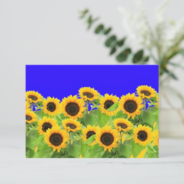 Sunflowers Summer Card (Standing Front)
