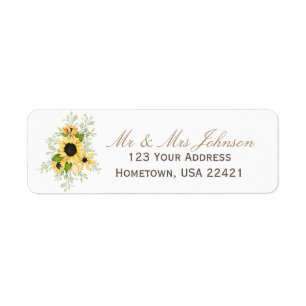 Sunflowers Summer Label