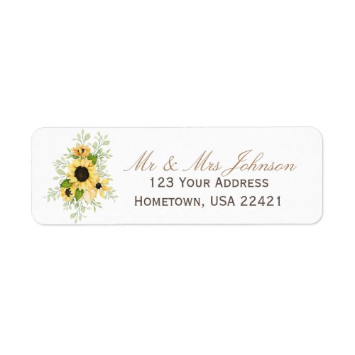 Sunflowers Summer  Label