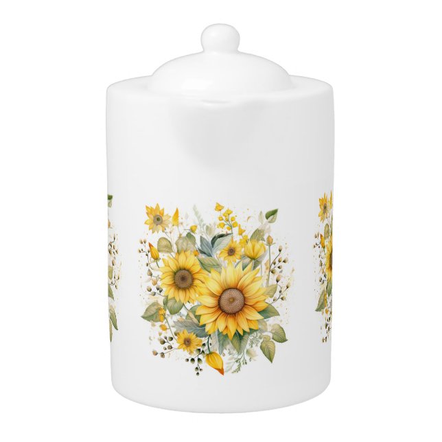 Sunflowers Summer Teapot (Front)