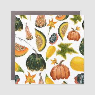 Sunflowers Summer: Vintage Watercolor Pattern Car Magnet