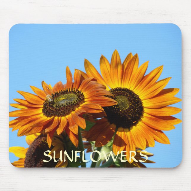SUNFLOWERS, SUN FLOWERS MOUSE PADS MOUSEPAD (Front)
