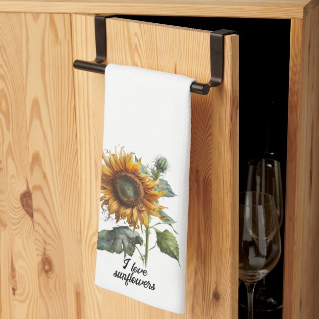 "Sunflowers" Sunflower Kitchen Towel (Thirds Fold)