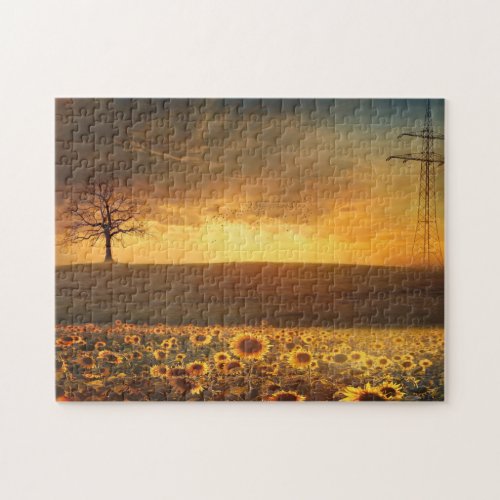 Sunflowers Sunset Puzzle Gift