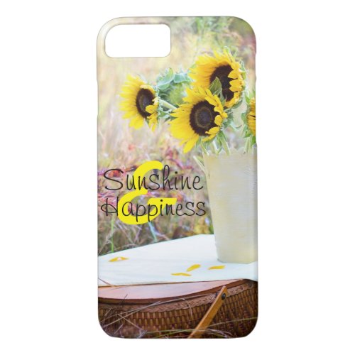 Sunflowers Sunshine  Happiness iPhone 87 Case