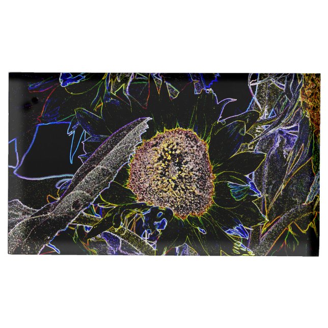 SUNFLOWERS TABLE CARD HOLDER (Front)