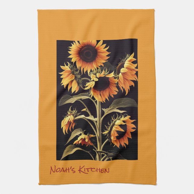 Sunflowers Tea Kitchen Towel (Vertical)