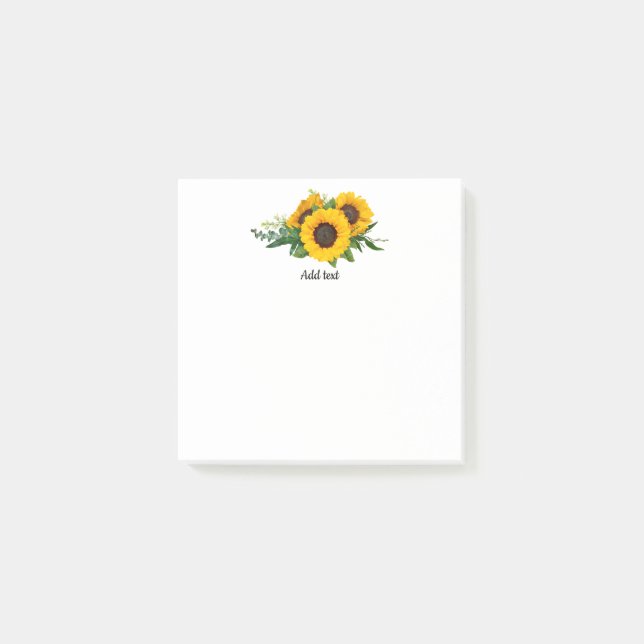 Sunflowers template Notes (Front)