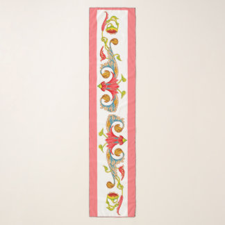 sunflowers tendrils curlicues scarf