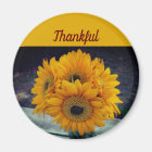 Sunflowers Thankful Farmhouse Sunflower Magnet