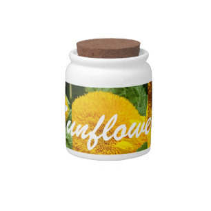 Sunflowers Theme Kitchen gifts Candy Jars Floral