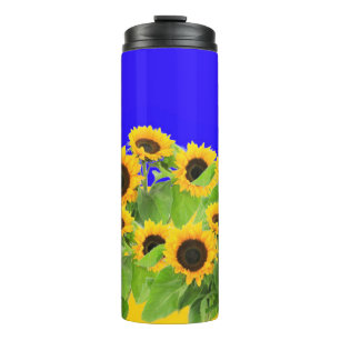 Sunflowers Thermal Tumbler Ukrainian Flag Colors