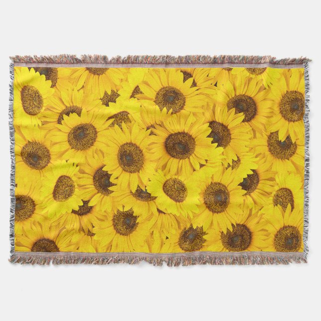 Sunflowers Throw Blanket (Front)
