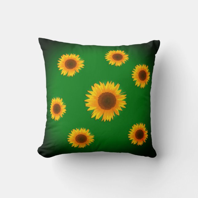 Sunflowers  throw pillow (Front)
