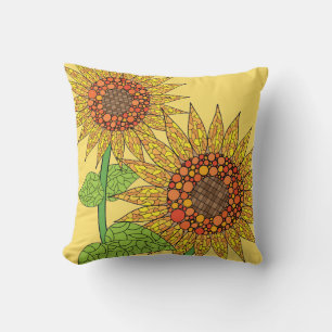 Sunflowers Throw Pillow